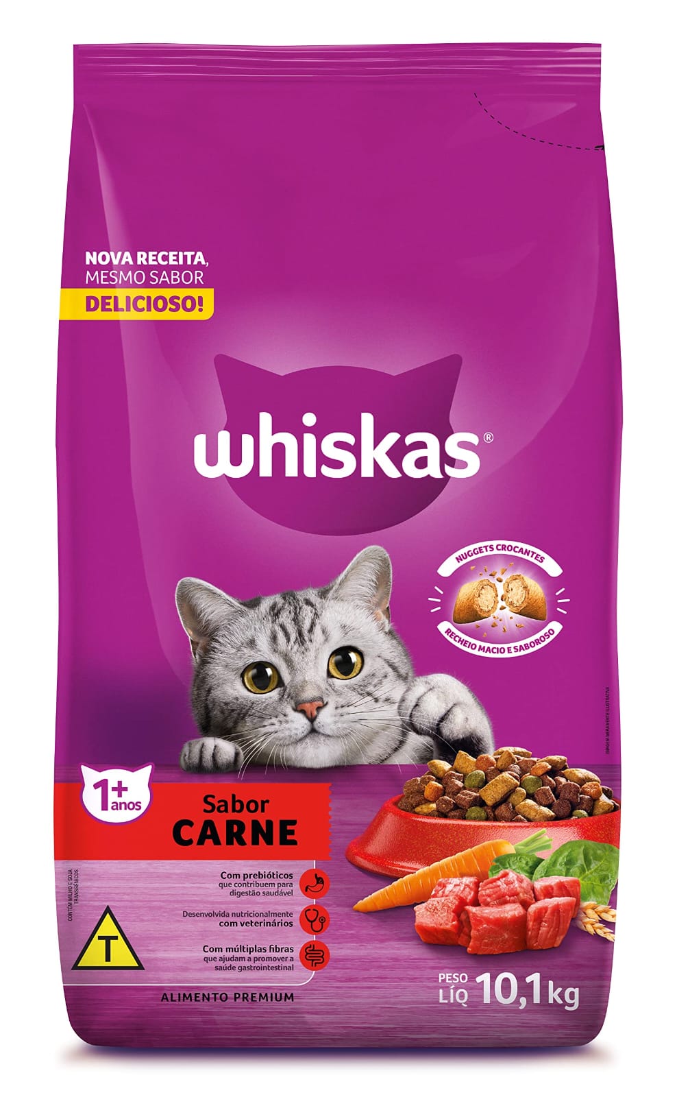 WHISKAS CASTRADO CARNE 10KG