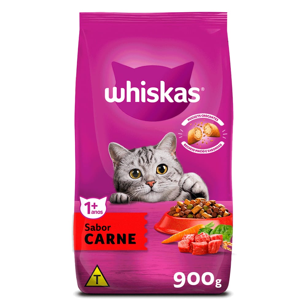 WHISKAS SABOR CARNE 900G