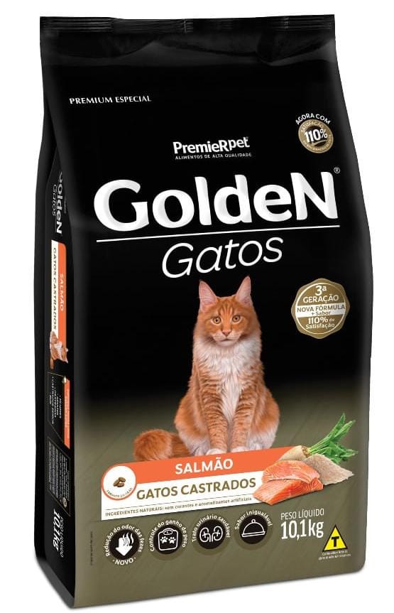 GOLDEN GATOS AD CASTR SALMAO 10KG
