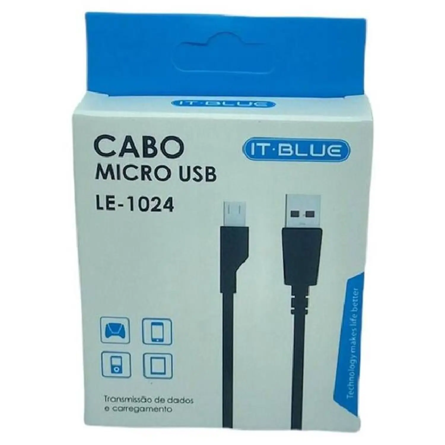 CABO  V8/USB LE-1024 IT.BLUE PRETO