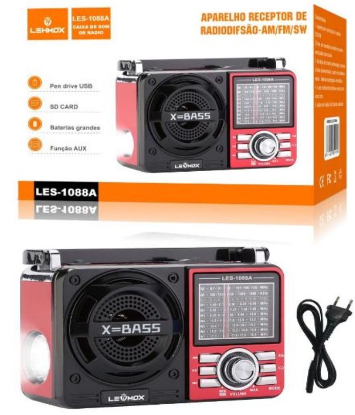 RADIODIFSAO -AM/FM/SW LEHMOX LES-1088A
