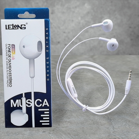 FONE DE OUVIDO ESTEREO LELONG LE- 0238  BRANCO