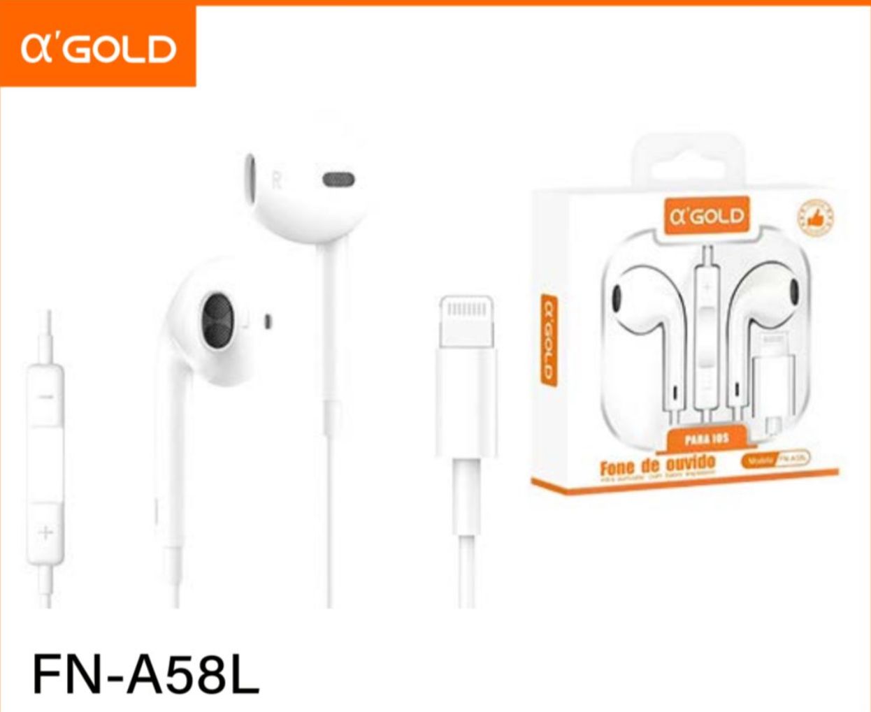 FONE DE OUVIDO IOS FN-A58L